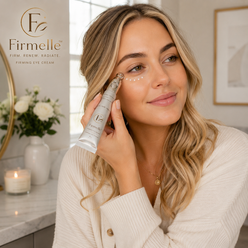 Firmelle Multi-Peptide Firming Eye Cream with built-in massager