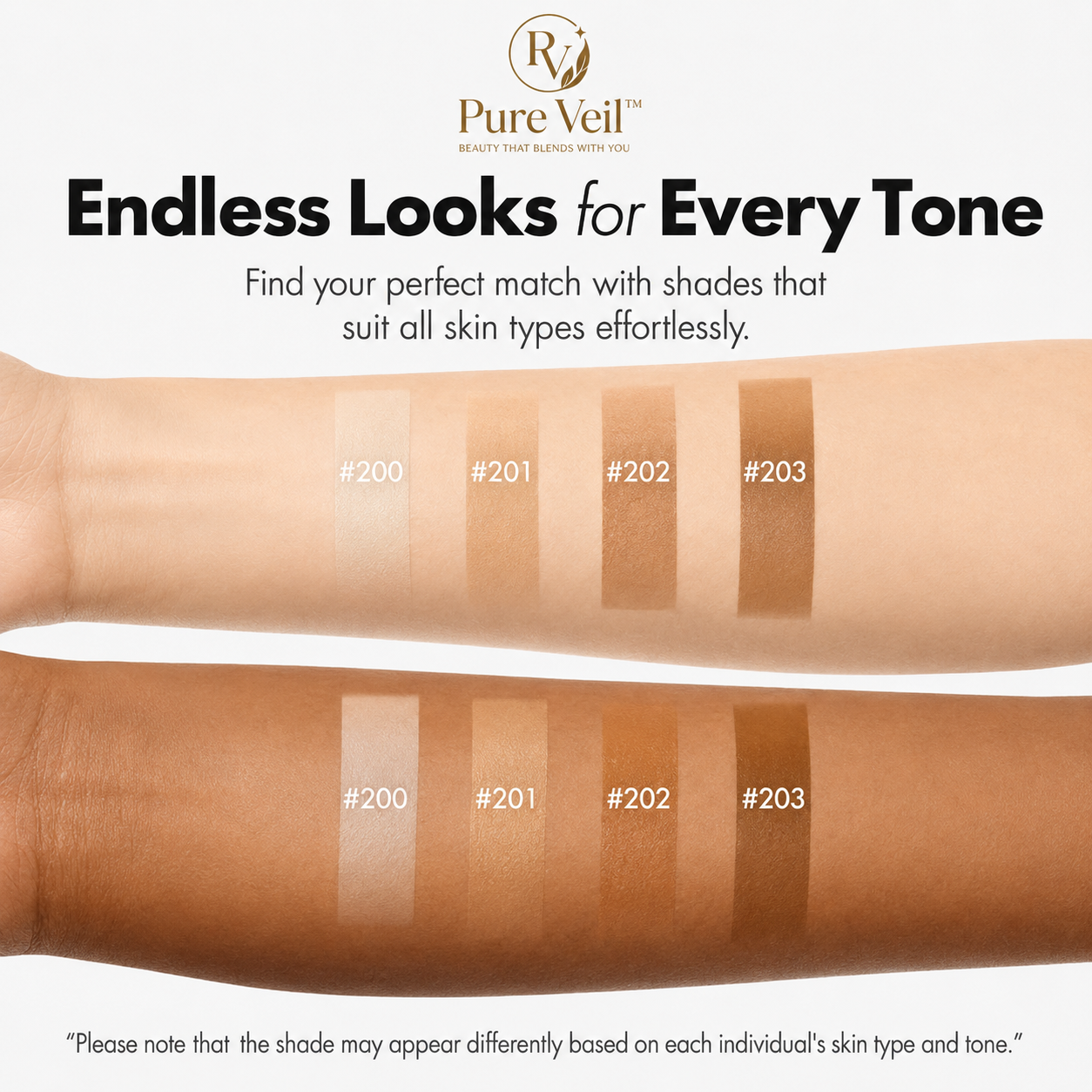 Pure Veil™ Cream Stick uncapped showing the built-in brush