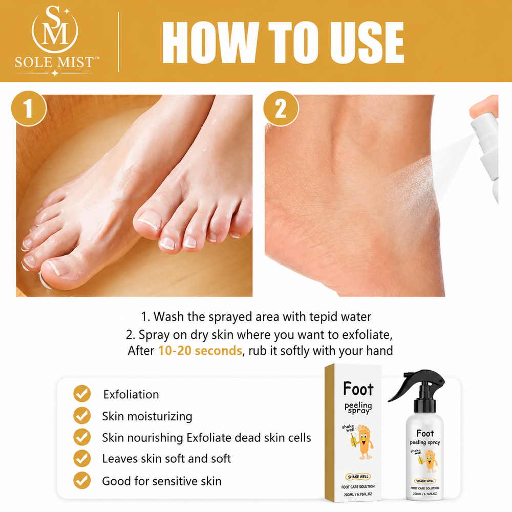 Sole MIST™ Exfoliating Foot Spray held in hand