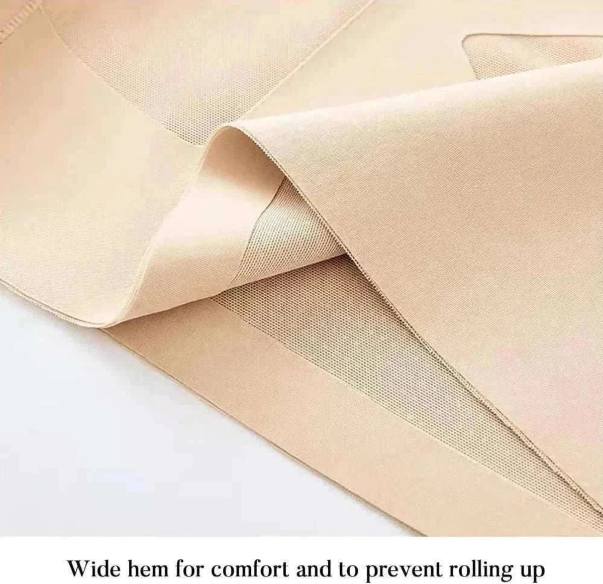 Contour™ Body Camisole in beige stretch fabric, featuring a wide hem designed for comfort and to prevent rolling up.